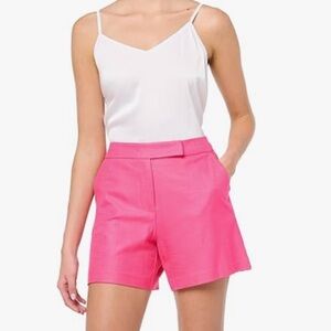 Trina Turk Hermosa Vibrant Pink Twill Shorts Sz 16 Women